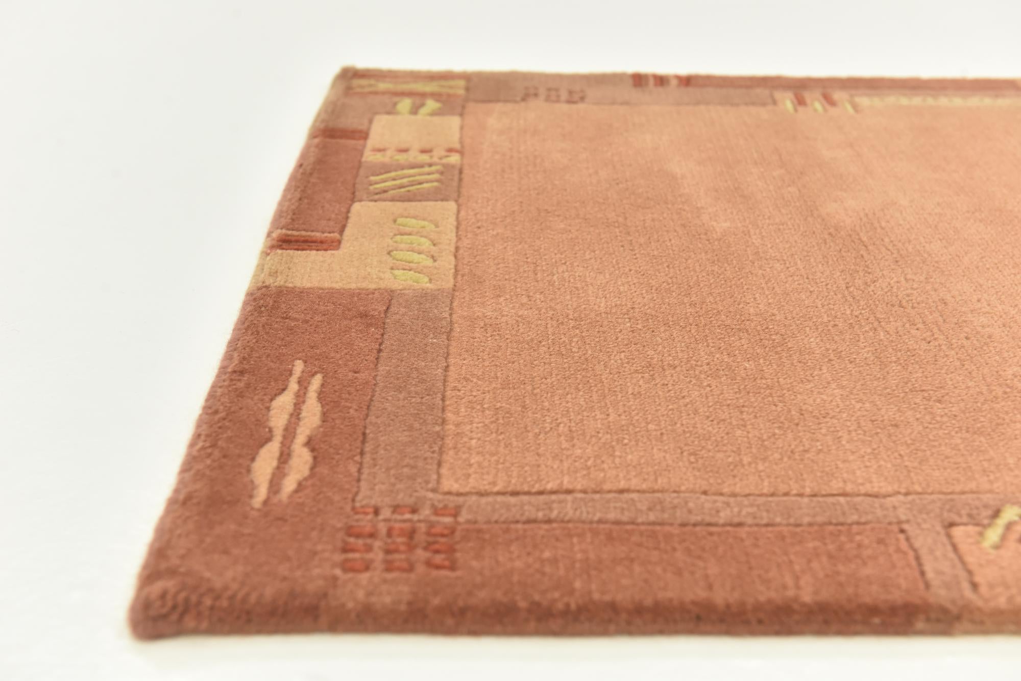 2' 4 x 4' 7 Hand Knotted Nepal Wool Rug