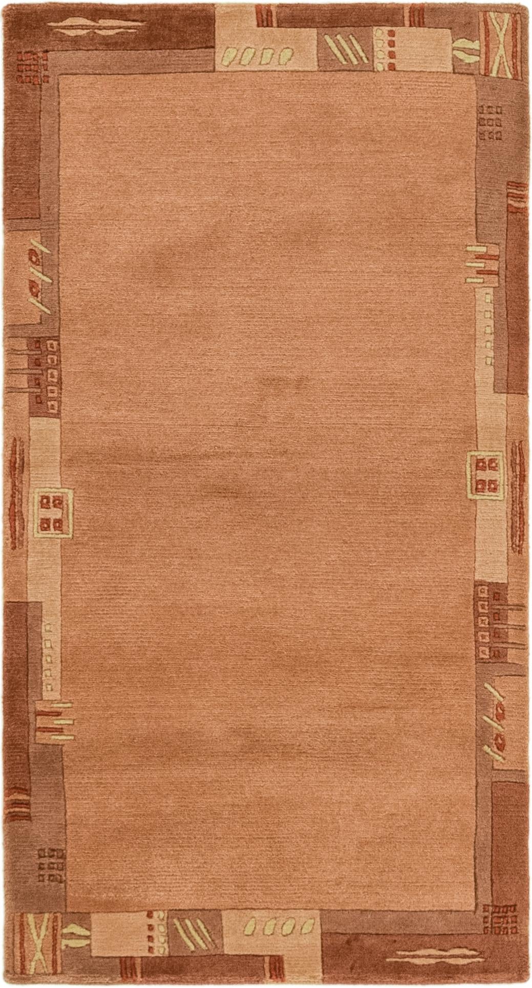 2' 4 x 4' 7 Hand Knotted Nepal Wool Rug