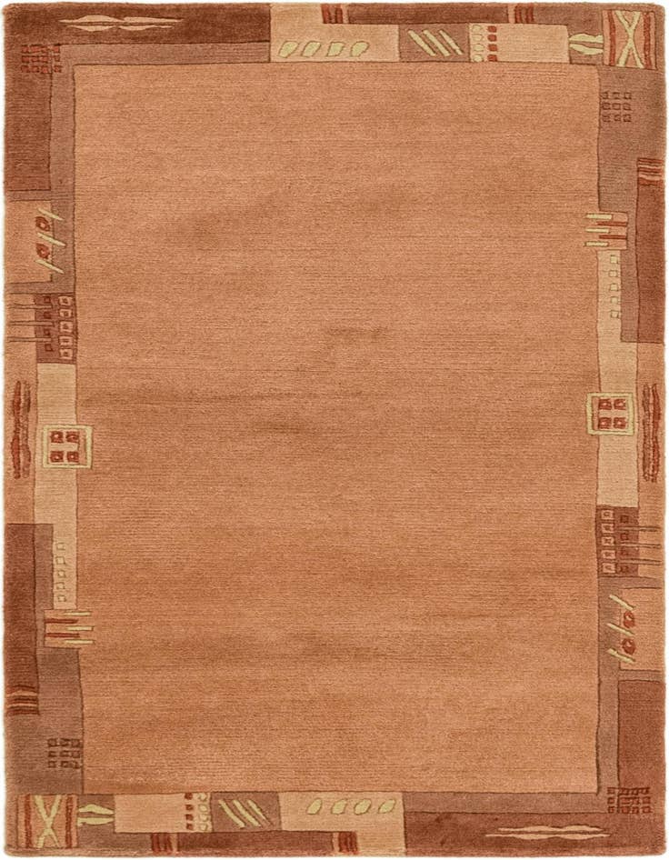 Detail image of 2' 4 x 4' 7 Hand Knotted Nepal Wool Rug