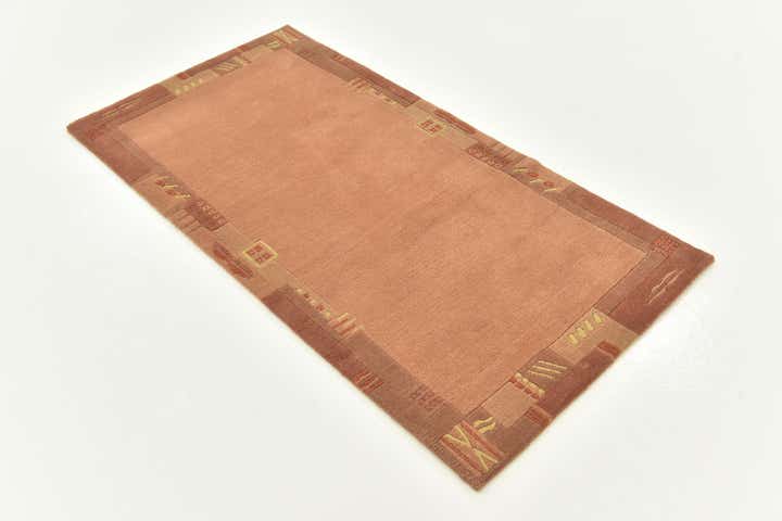 2' 4 x 4' 7 Hand Knotted Nepal Wool Rug