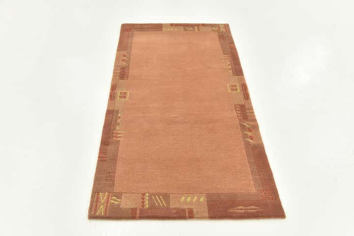 2' 4 x 4' 7 Hand Knotted Nepal Wool Rug