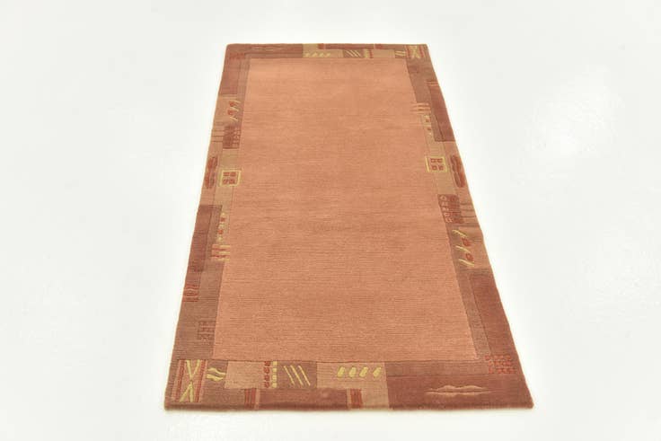 Detail image of 2' 4 x 4' 7 Hand Knotted Nepal Wool Rug