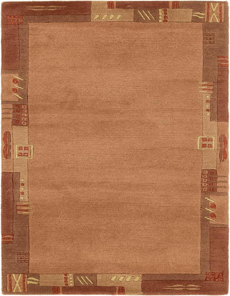 Detail image of 2' 4 x 4' 7 Hand Knotted Nepal Wool Rug