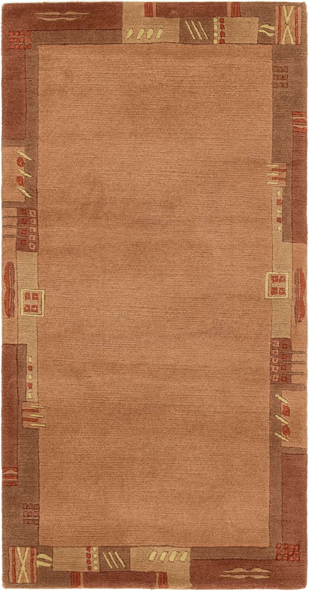 2' 4 x 4' 7 Hand Knotted Nepal Wool Rug