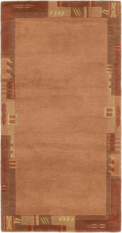 Detail image of 2' 4 x 4' 7 Hand Knotted Nepal Wool Rug