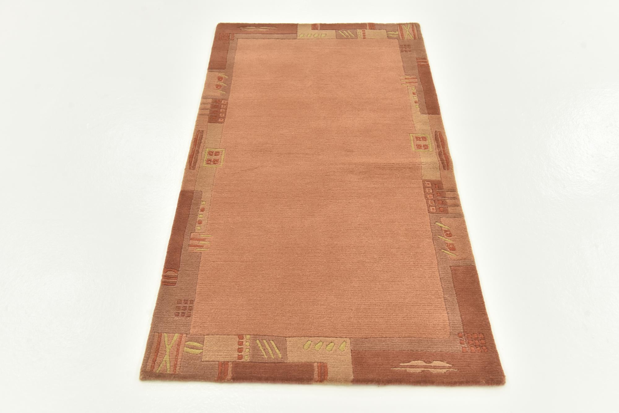 2' 4 x 4' 7 Hand Knotted Nepal Wool Rug