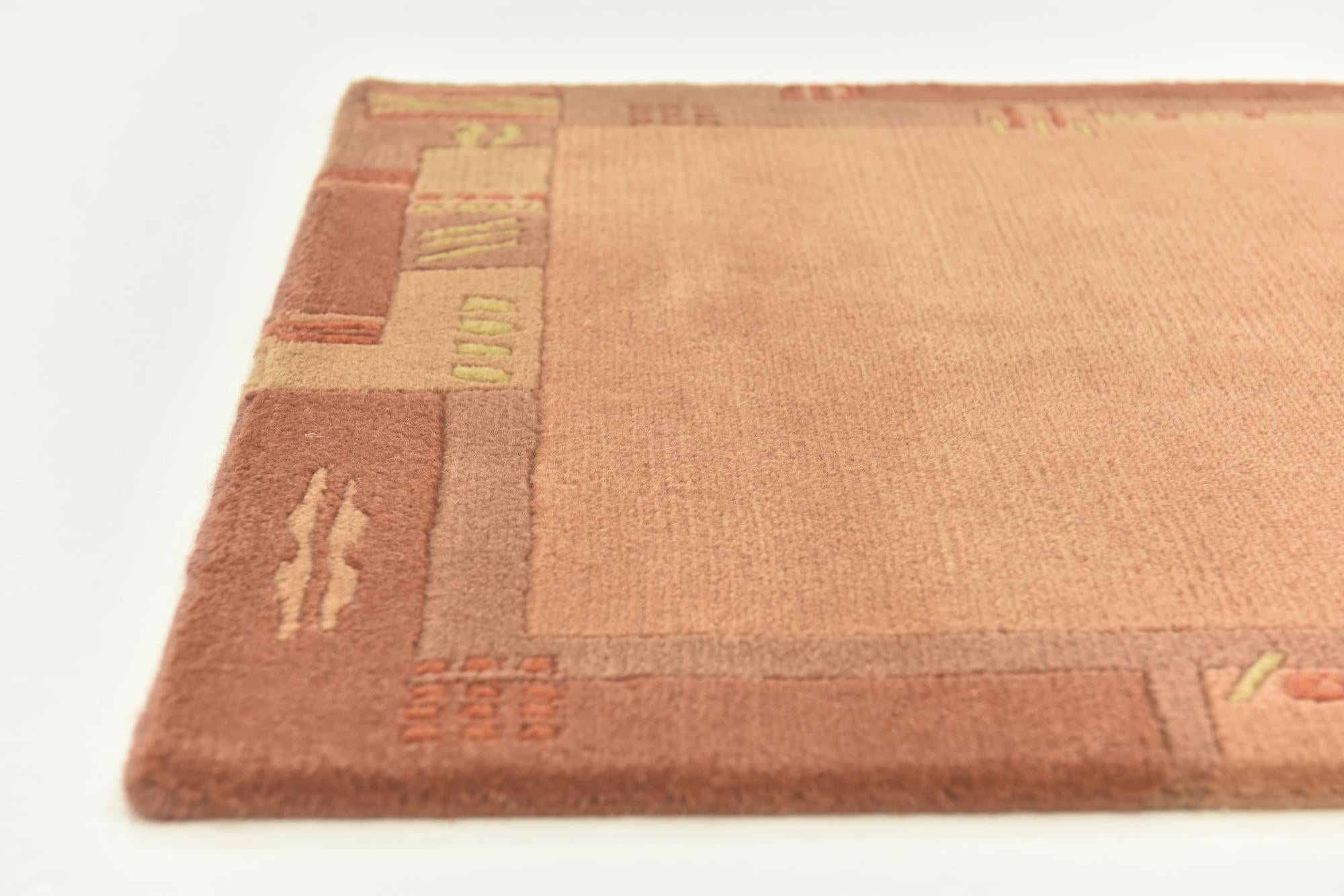 2' 4 x 4' 7 Hand Knotted Nepal Wool Rug