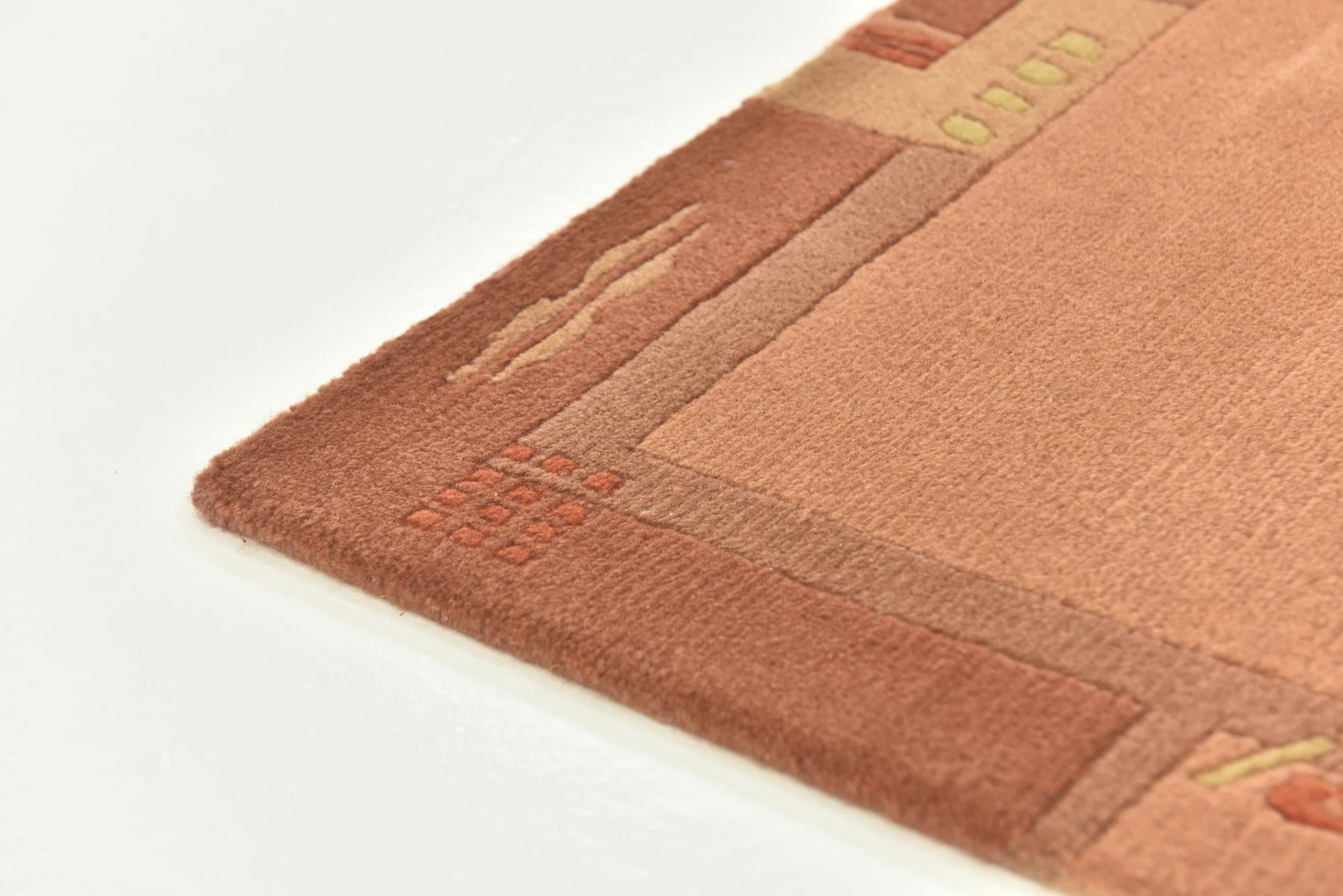 2' 4 x 4' 7 Hand Knotted Nepal Wool Rug
