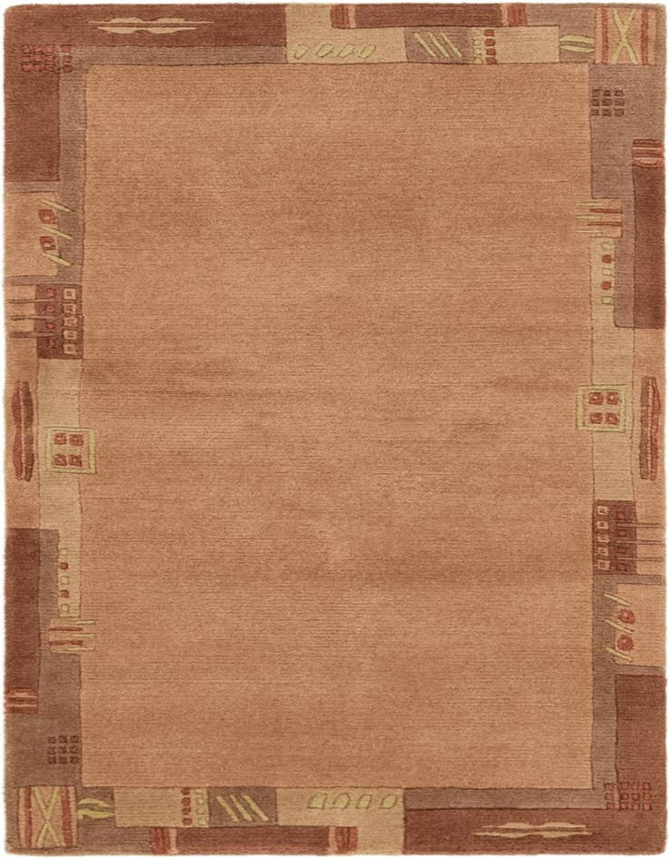 Detail image of 2' 4 x 4' 7 Hand Knotted Nepal Wool Rug