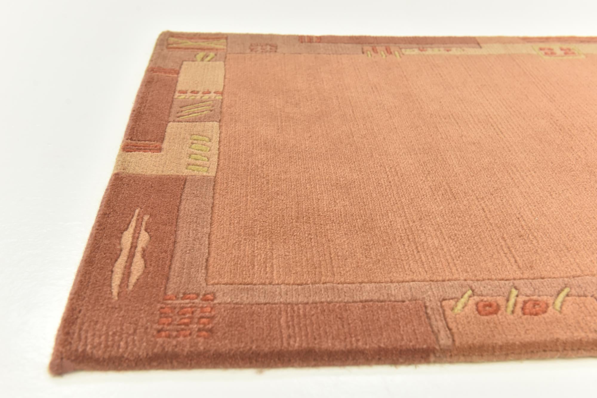 2' 4 x 4' 7 Hand Knotted Nepal Wool Rug