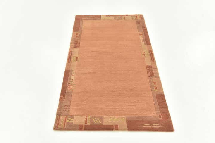 2' 4 x 4' 6 Hand Knotted Nepal Wool Rug