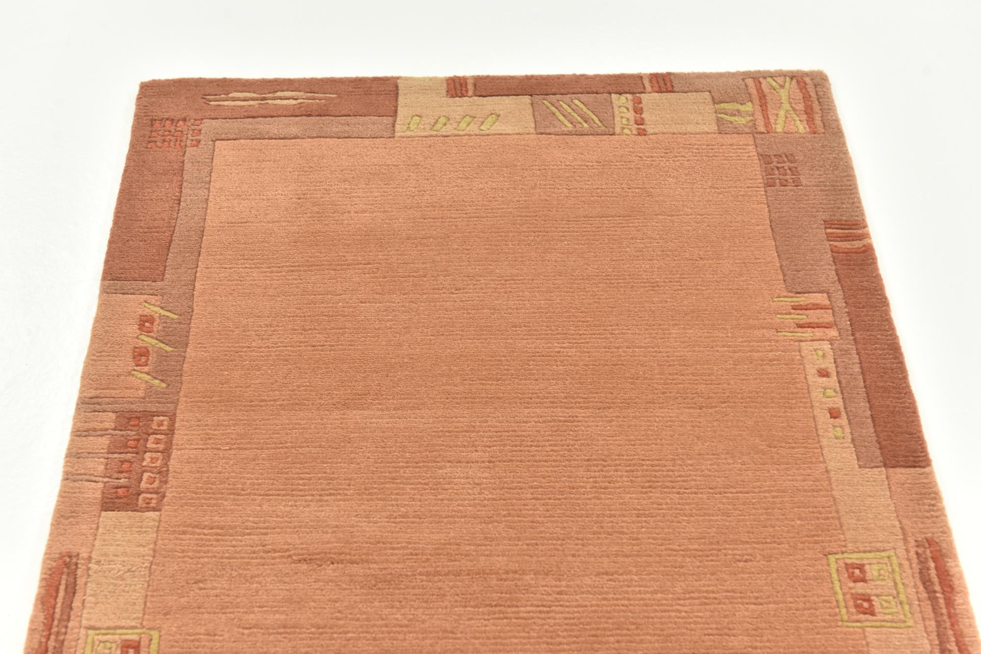 2' 4 x 4' 6 Hand Knotted Nepal Wool Rug