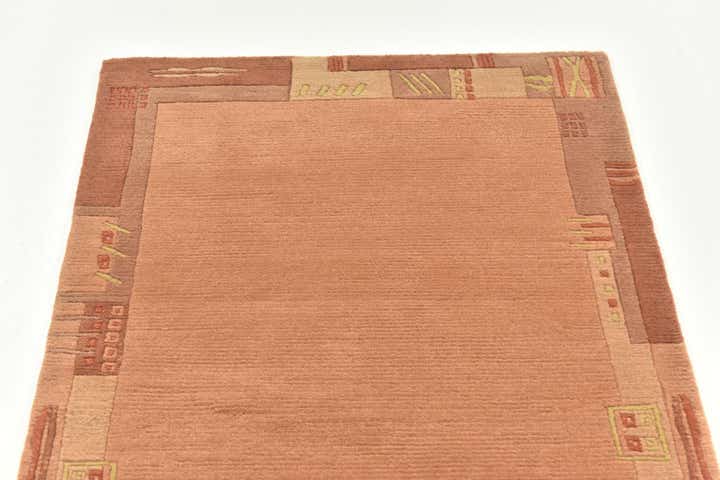 2' 4 x 4' 6 Hand Knotted Nepal Wool Rug
