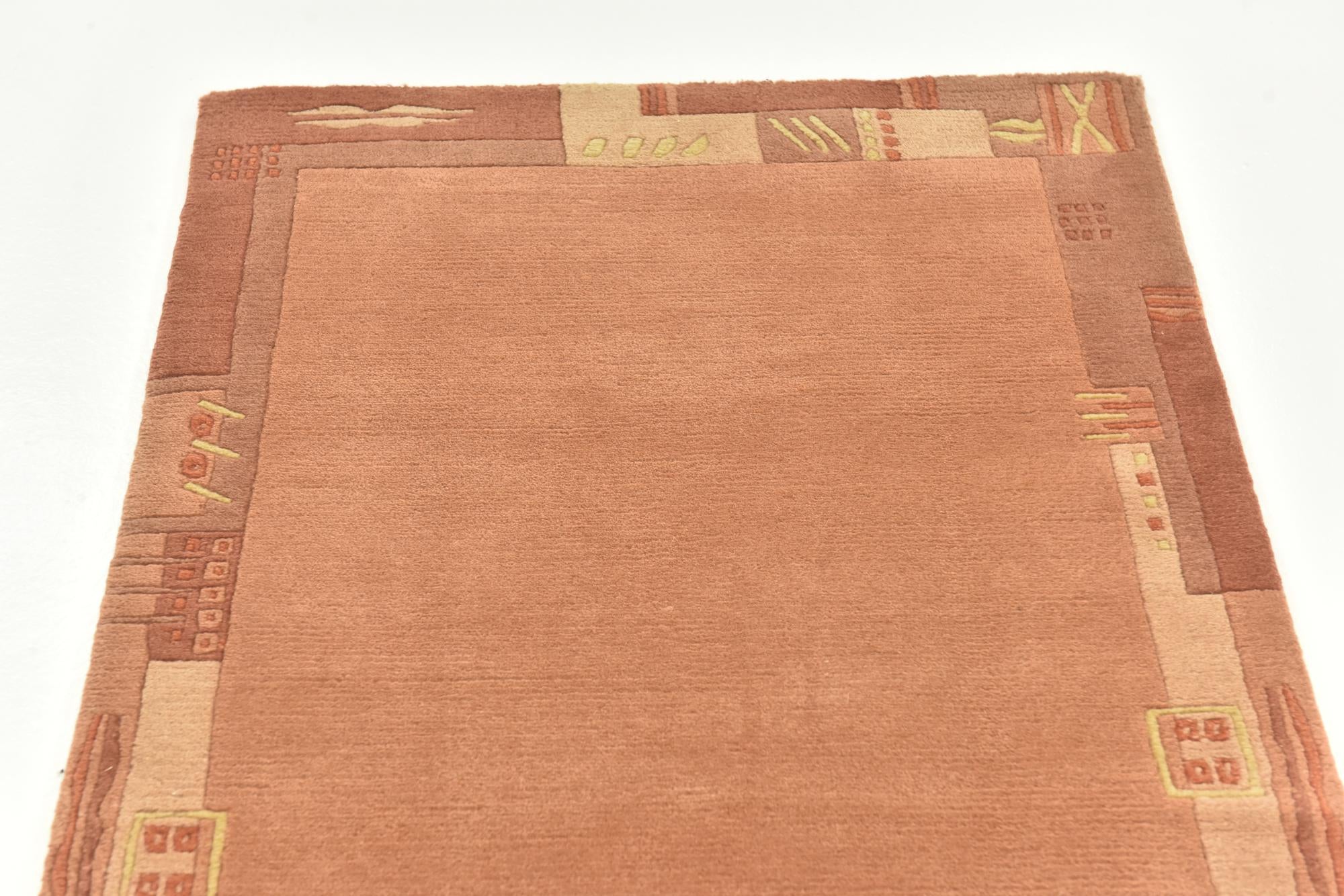 2' 4 x 4' 7 Hand Knotted Nepal Wool Rug