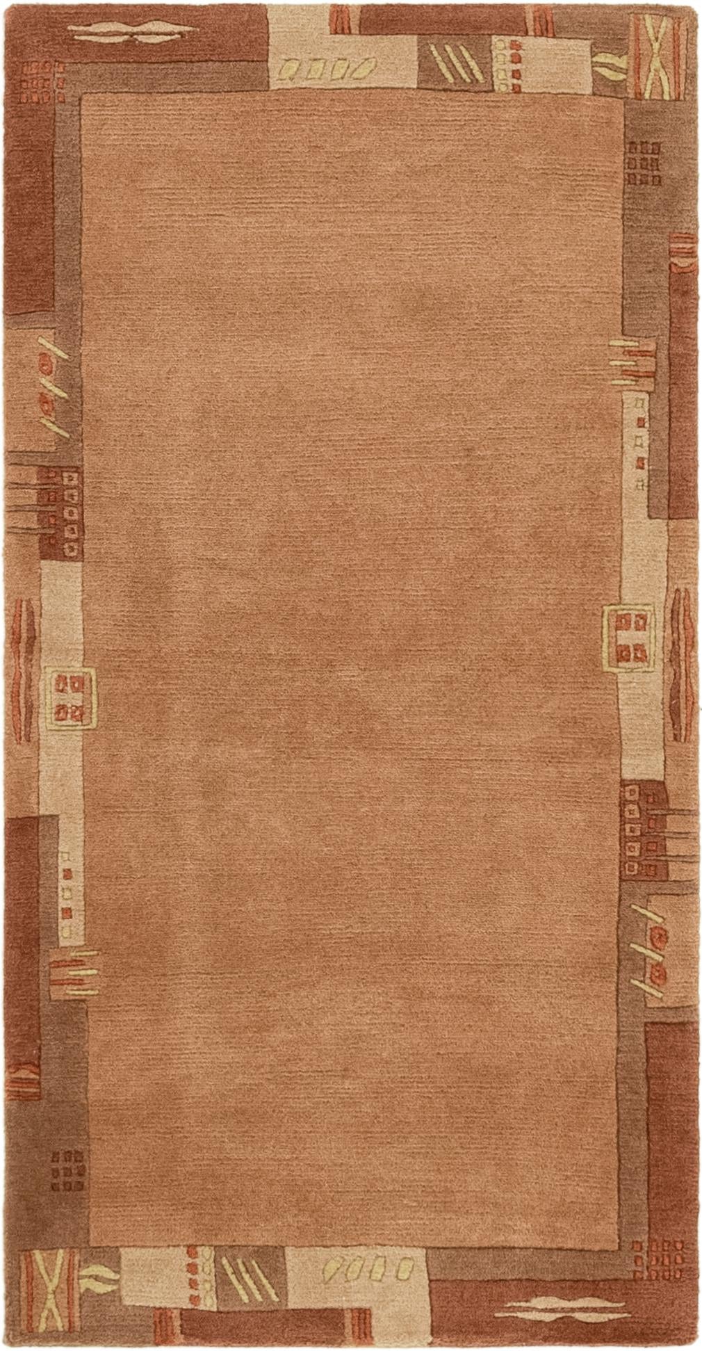 2' 4 x 4' 7 Hand Knotted Nepal Wool Rug