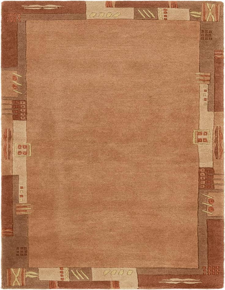 Detail image of 2' 4 x 4' 7 Hand Knotted Nepal Wool Rug