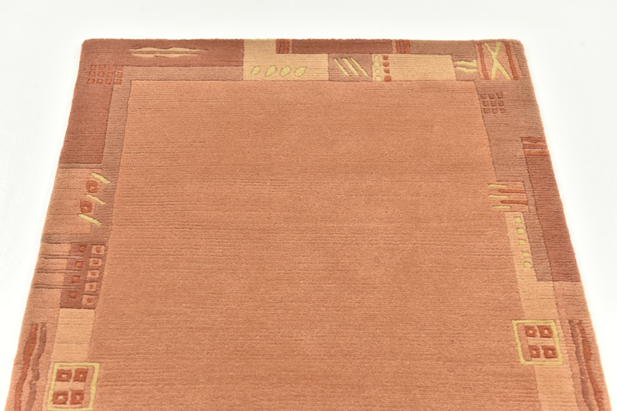 2' 4 x 4' 7 Hand Knotted Nepal Wool Rug