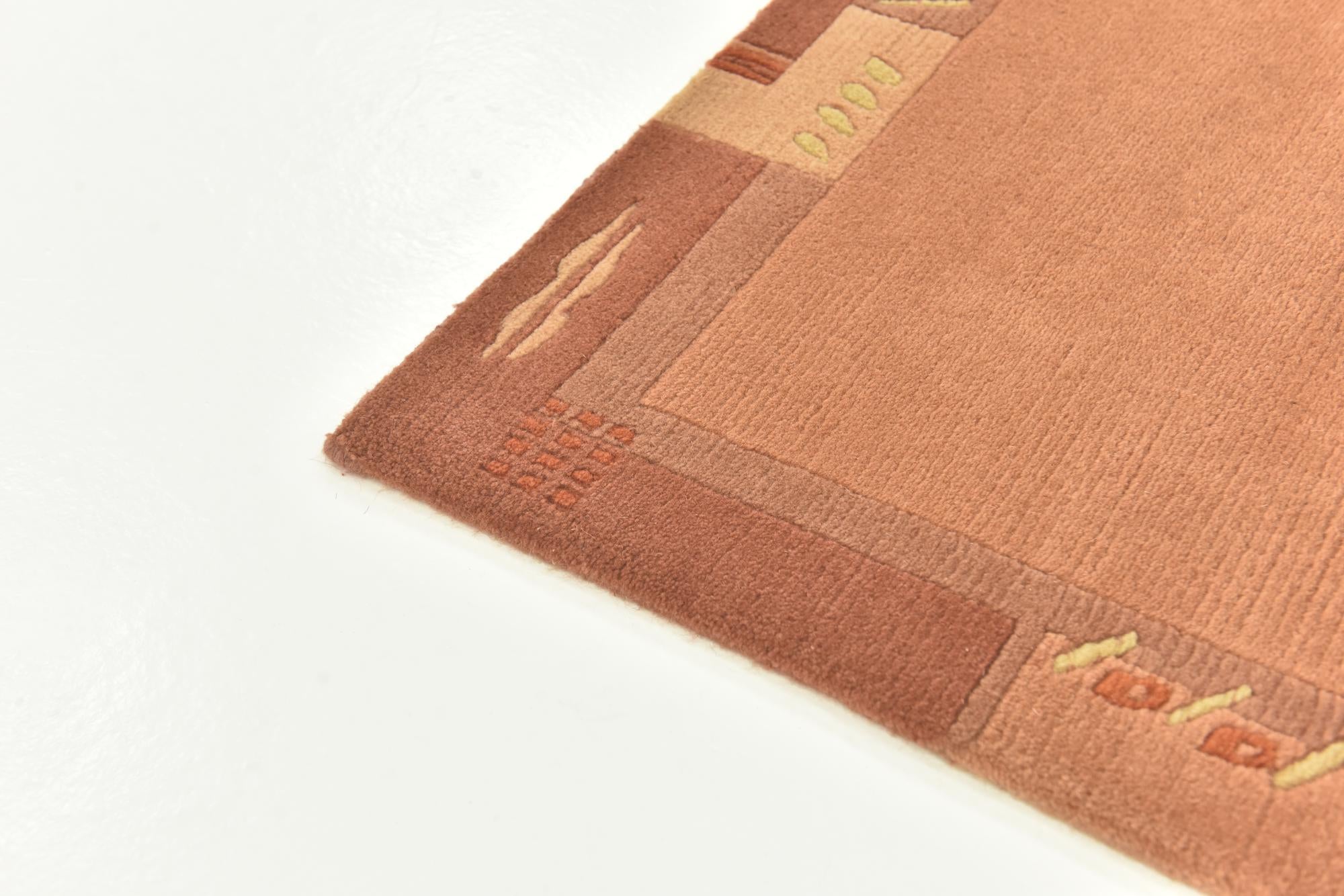 2' 4 x 4' 7 Hand Knotted Nepal Wool Rug