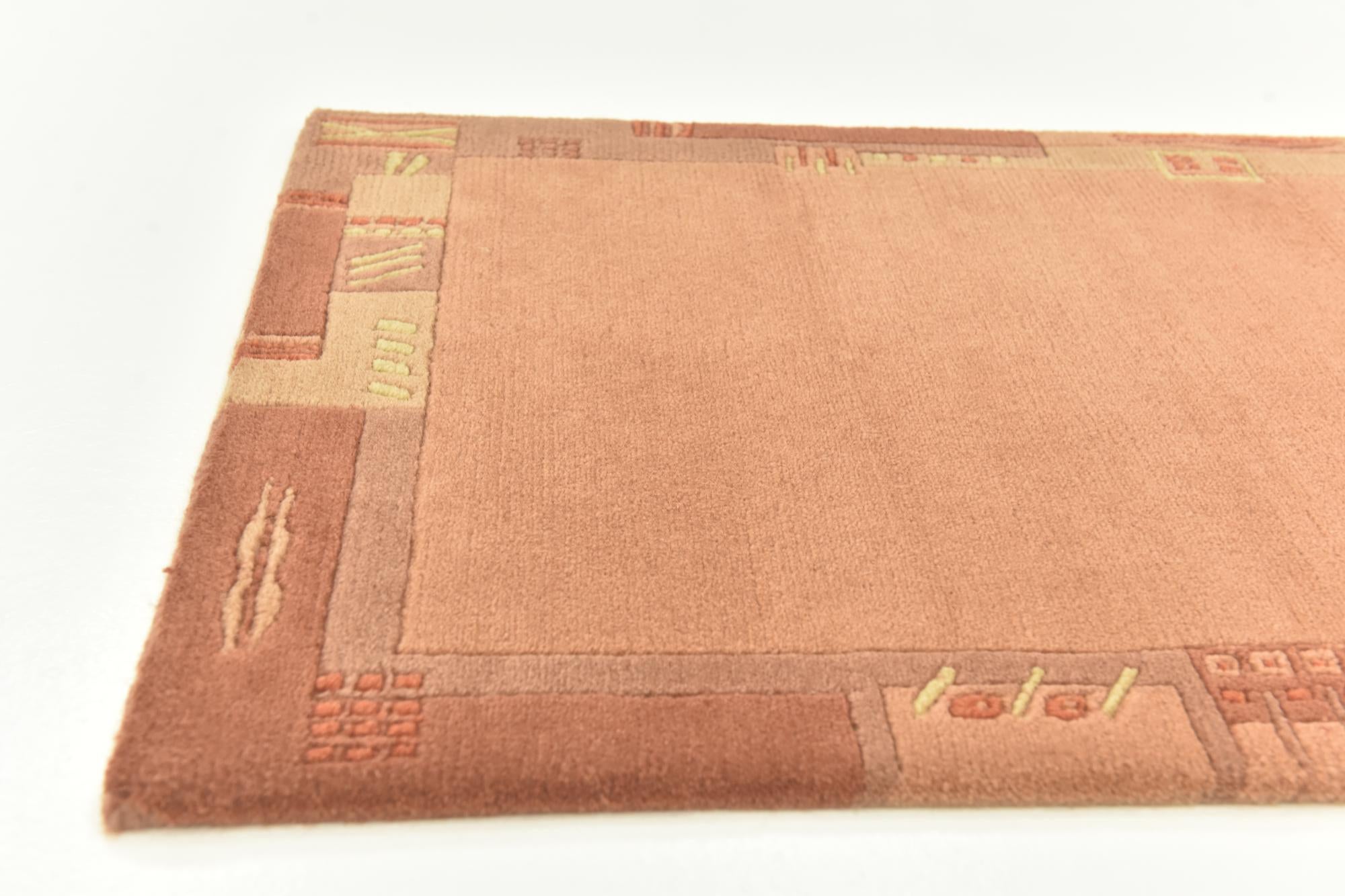 2' 4 x 4' 7 Hand Knotted Nepal Wool Rug