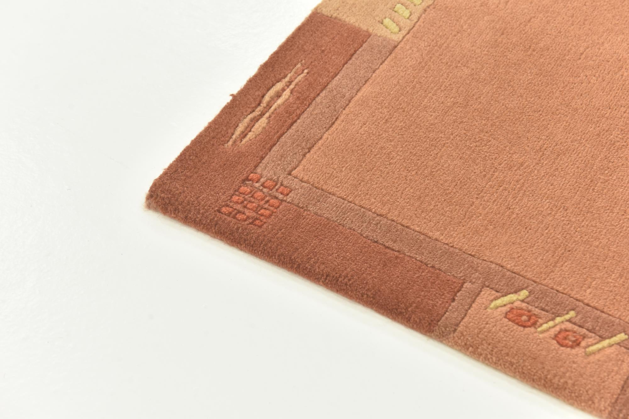 2' 4 x 4' 7 Hand Knotted Nepal Wool Rug