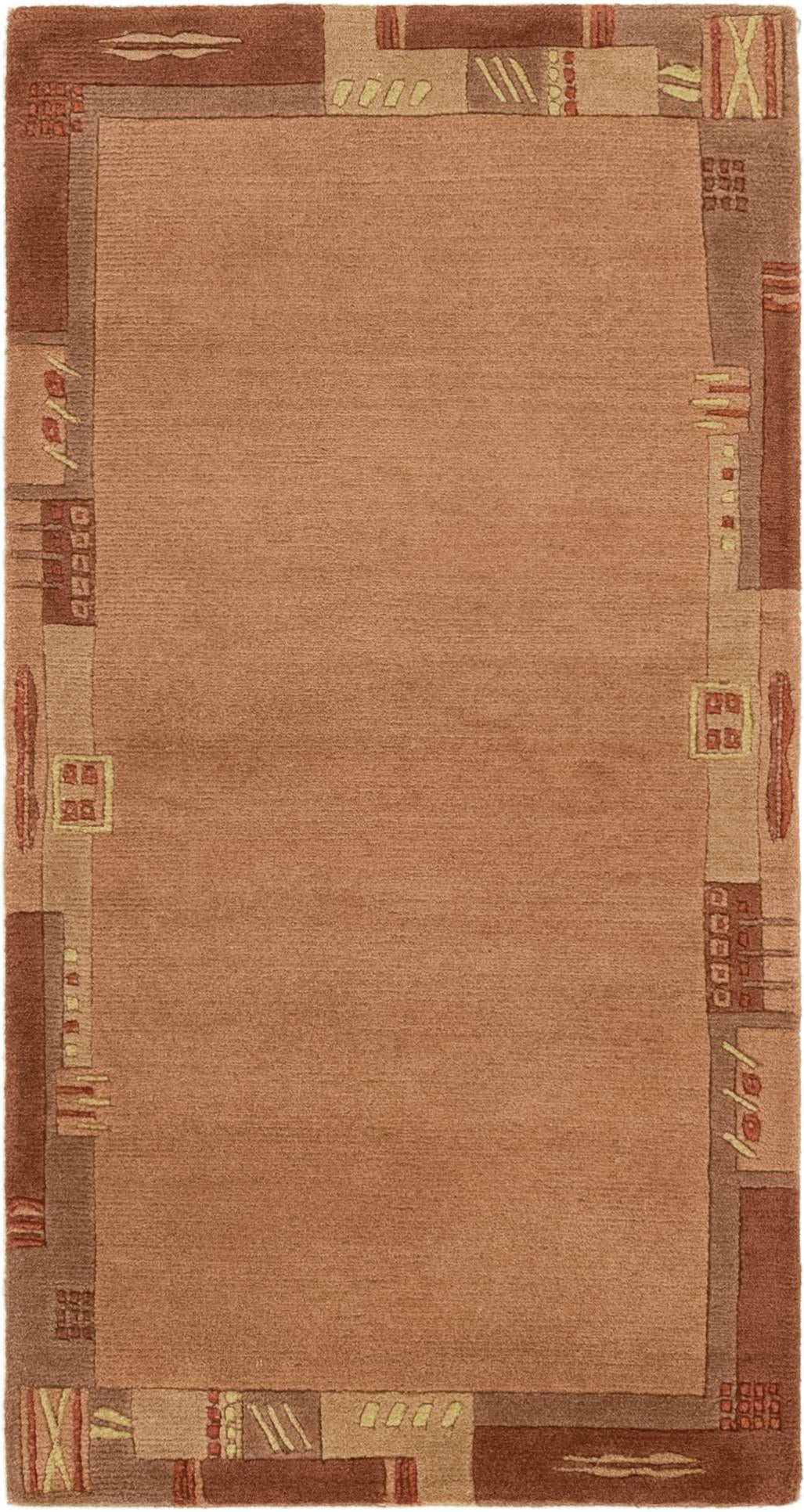 2' 4 x 4' 7 Hand Knotted Nepal Wool Rug