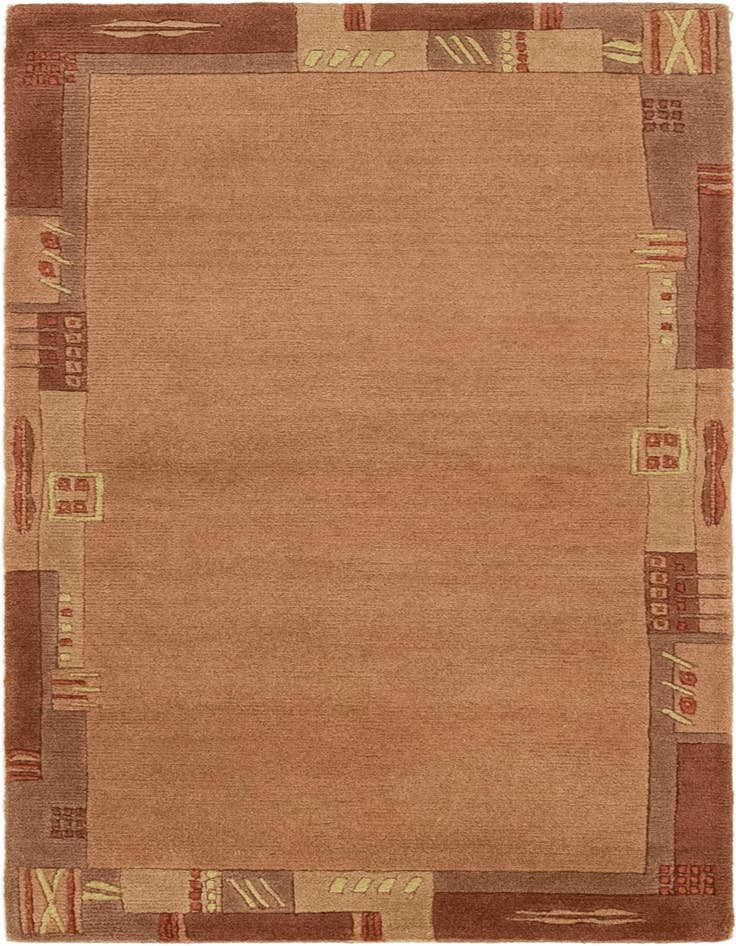 Detail image of 2' 4 x 4' 7 Hand Knotted Nepal Wool Rug