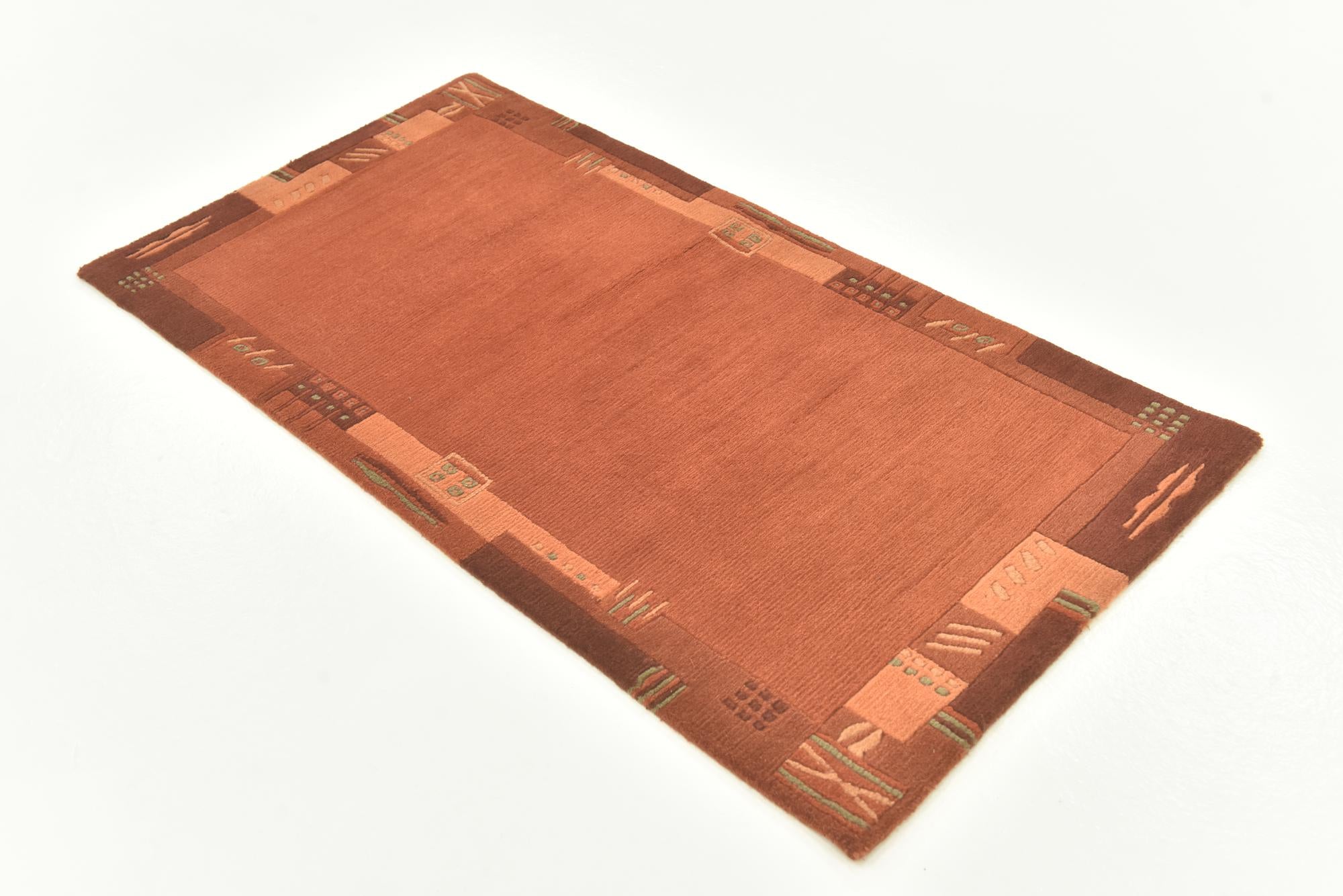 2' 4 x 4' 6 Hand Knotted Nepal Wool Rug