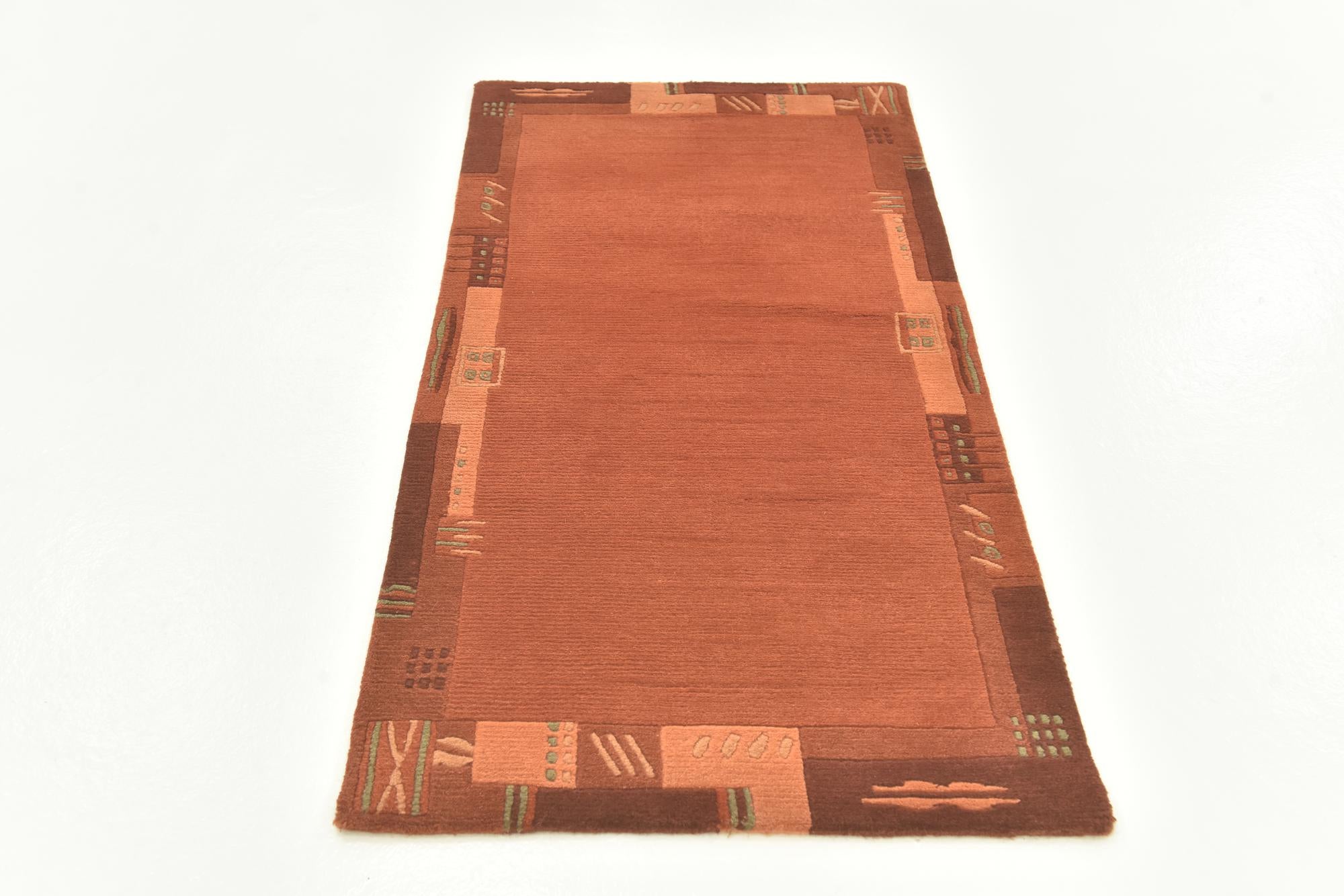 2' 4 x 4' 6 Hand Knotted Nepal Wool Rug