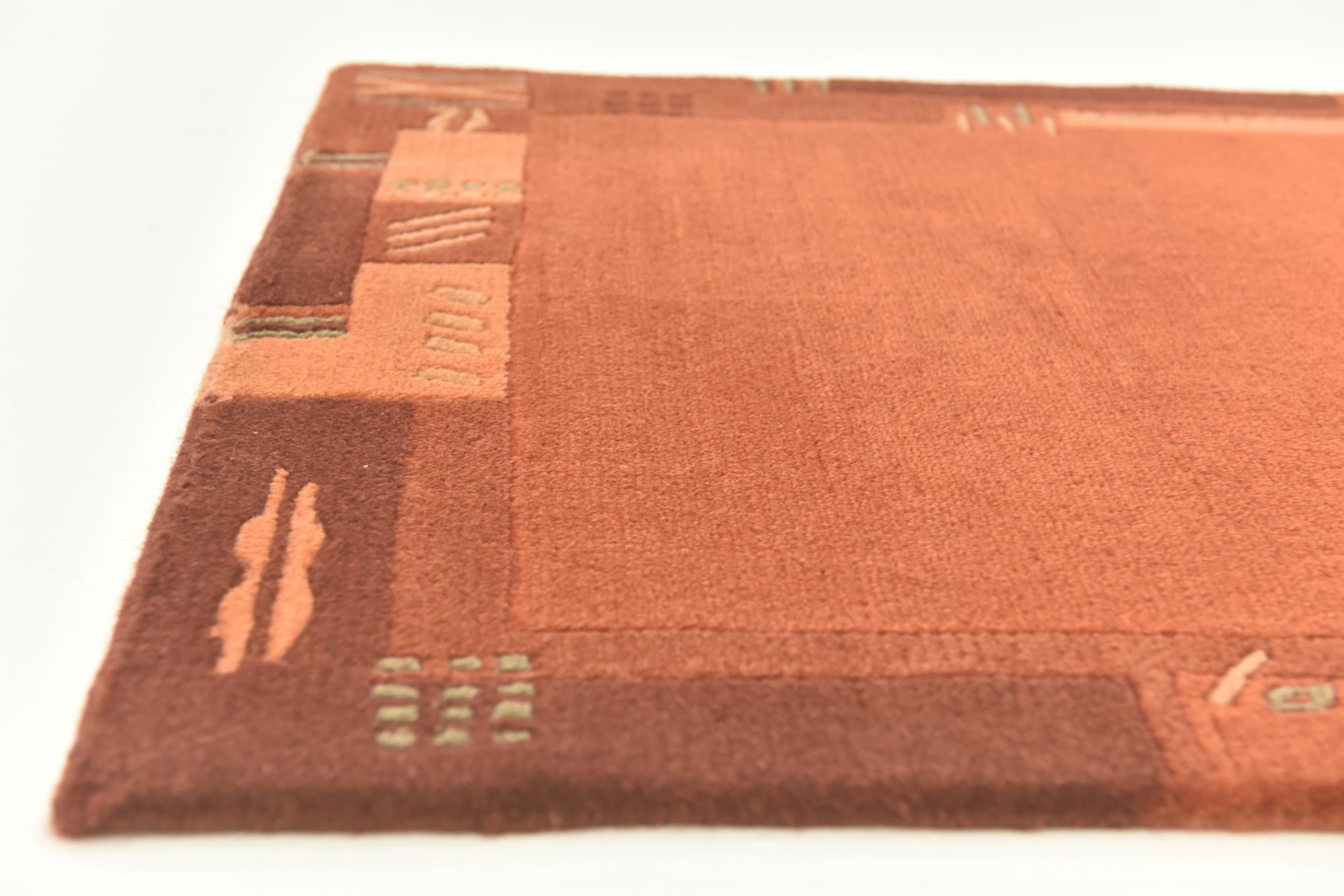 2' 4 x 4' 6 Hand Knotted Nepal Wool Rug