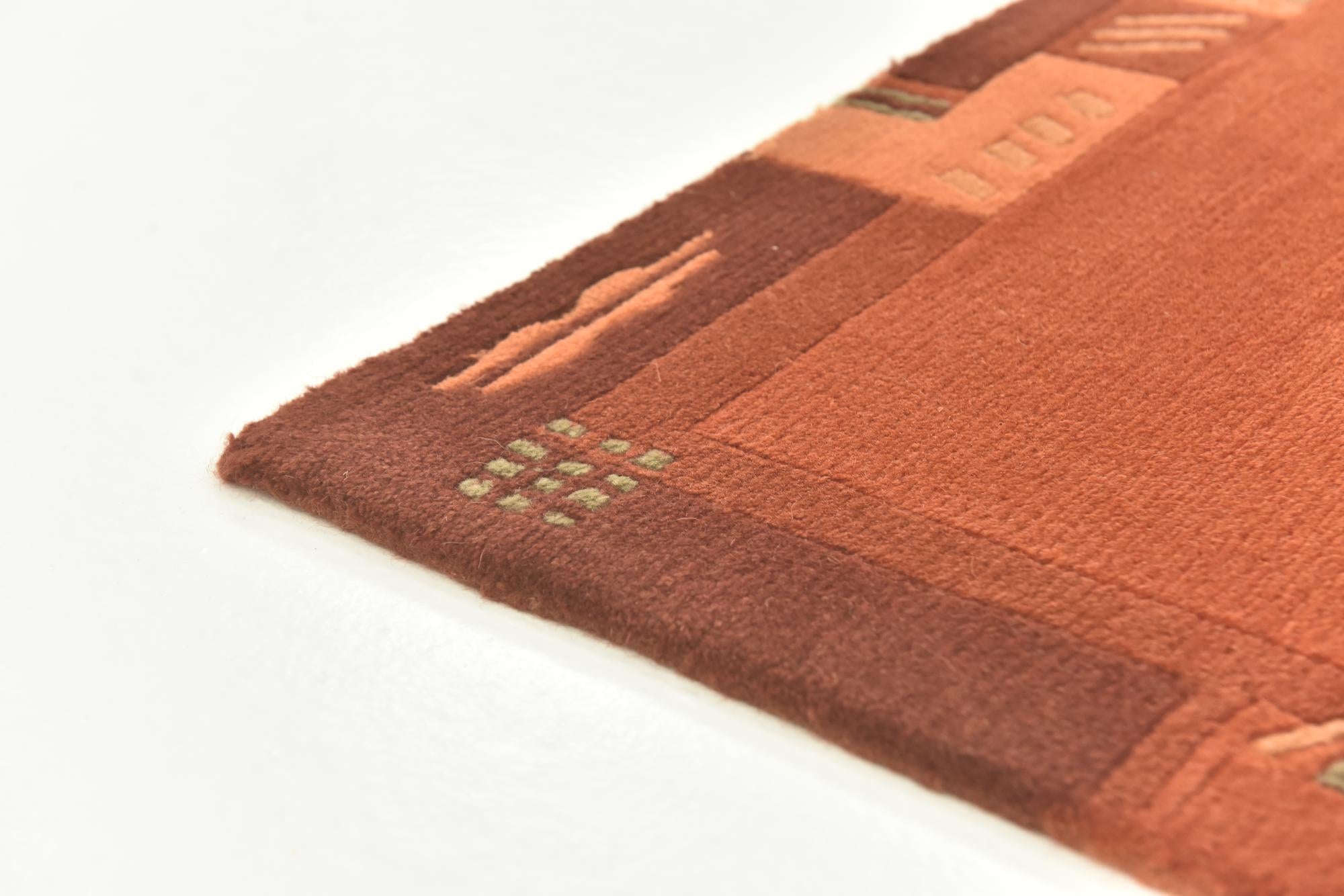 2' 4 x 4' 6 Hand Knotted Nepal Wool Rug