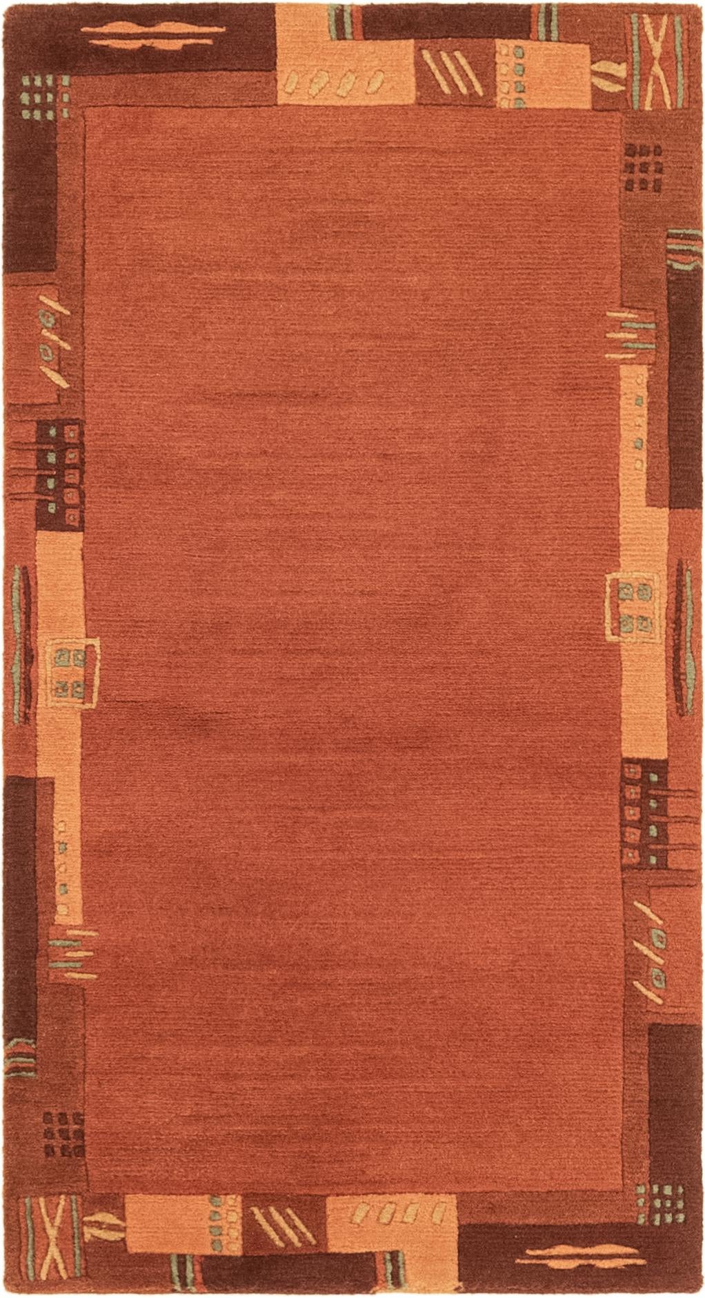 2' 4 x 4' 6 Hand Knotted Nepal Wool Rug