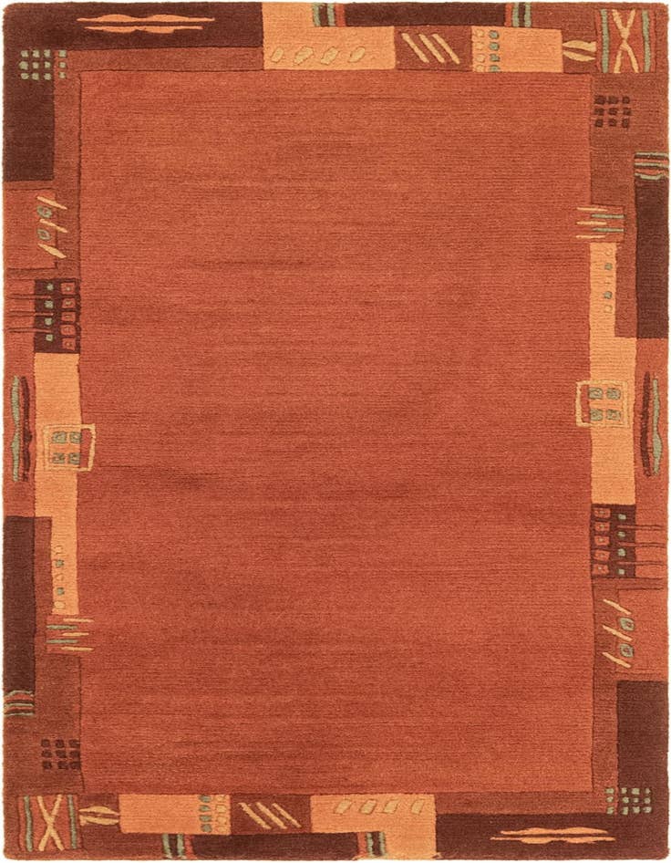 Detail image of 2' 4 x 4' 6 Hand Knotted Nepal Wool Rug