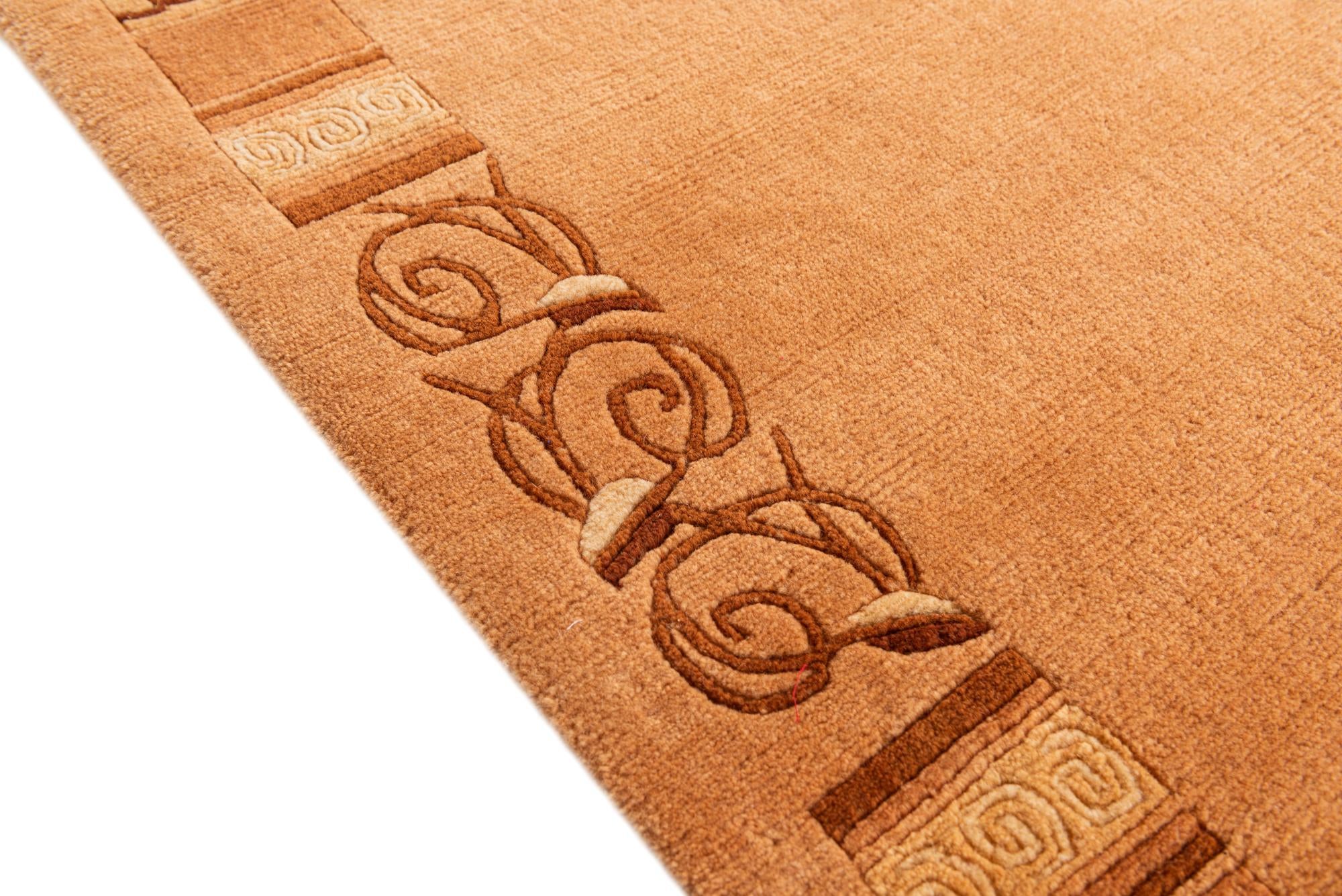 4' 8 x 6' 7 Hand Knotted Nepal Wool Rug