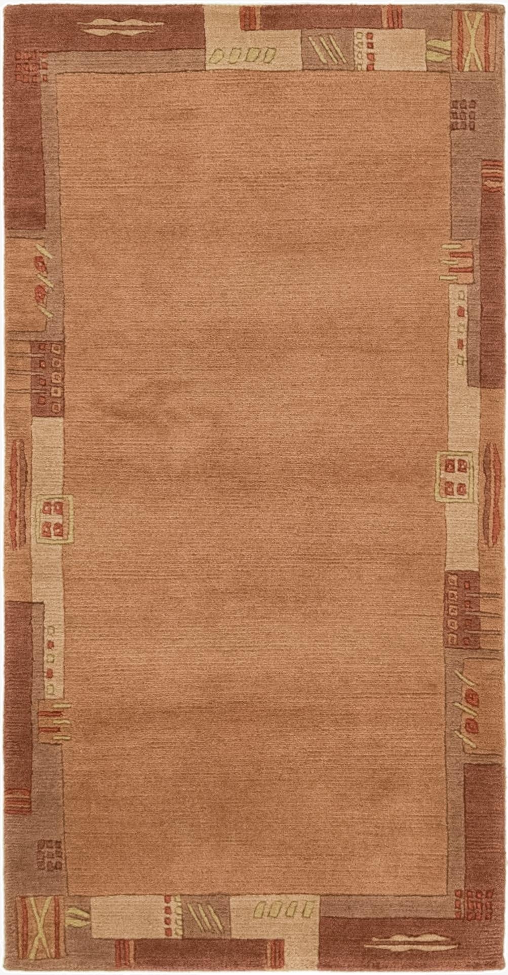 2' 4 x 4' 7  Hand Knotted Nepal Wool Rug