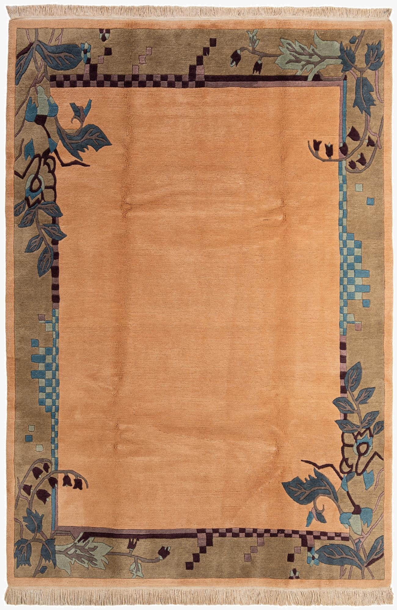 6' 7 x 9' 7  Hand Knotted Nepal Wool Rug