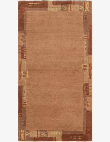 2' 4 x 4' 7 Hand Knotted Nepal Wool Rug