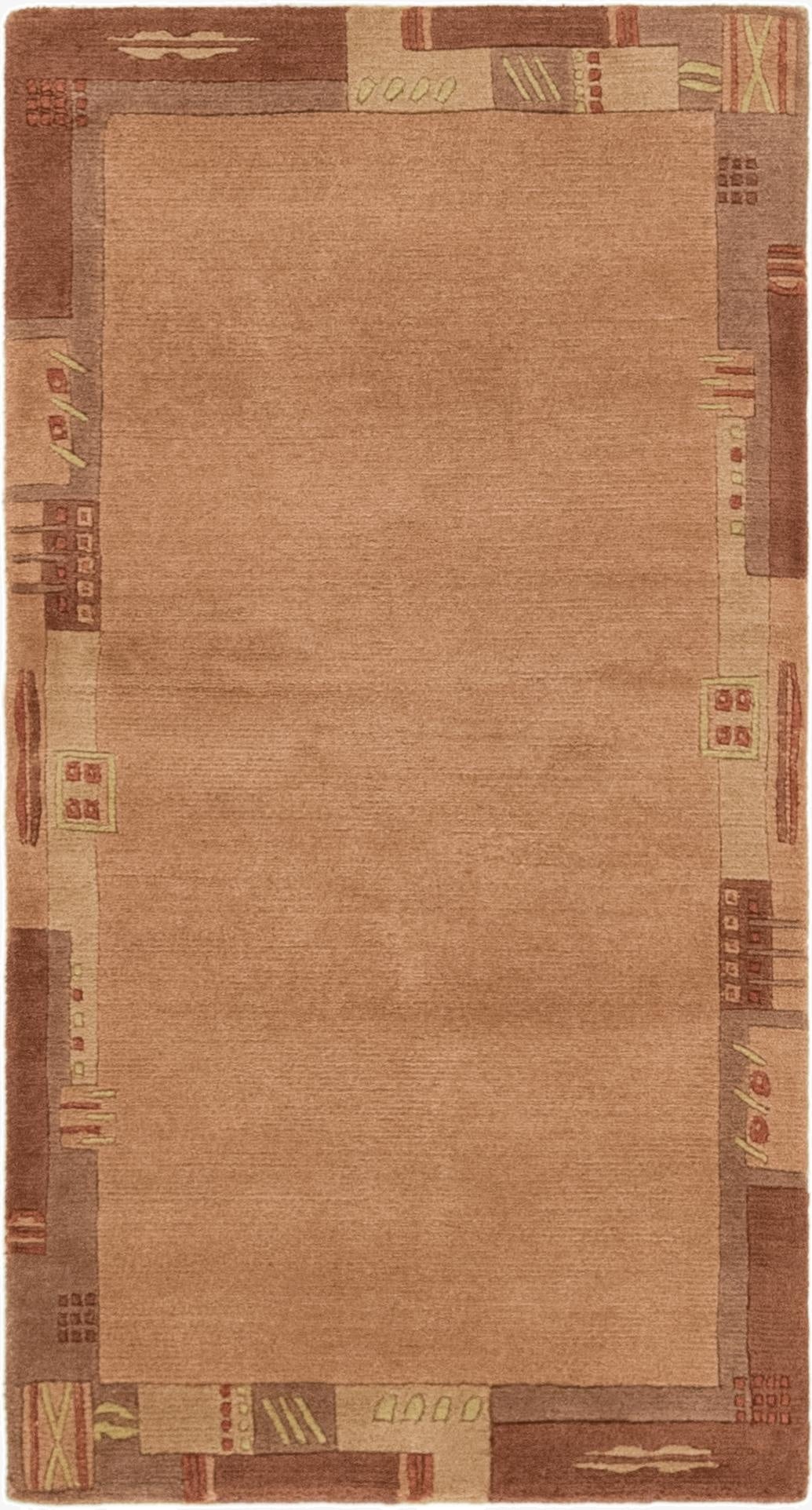 2' 4 x 4' 7  Hand Knotted Nepal Wool Rug