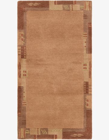 2' 4 x 4' 7 Hand Knotted Nepal Wool Rug