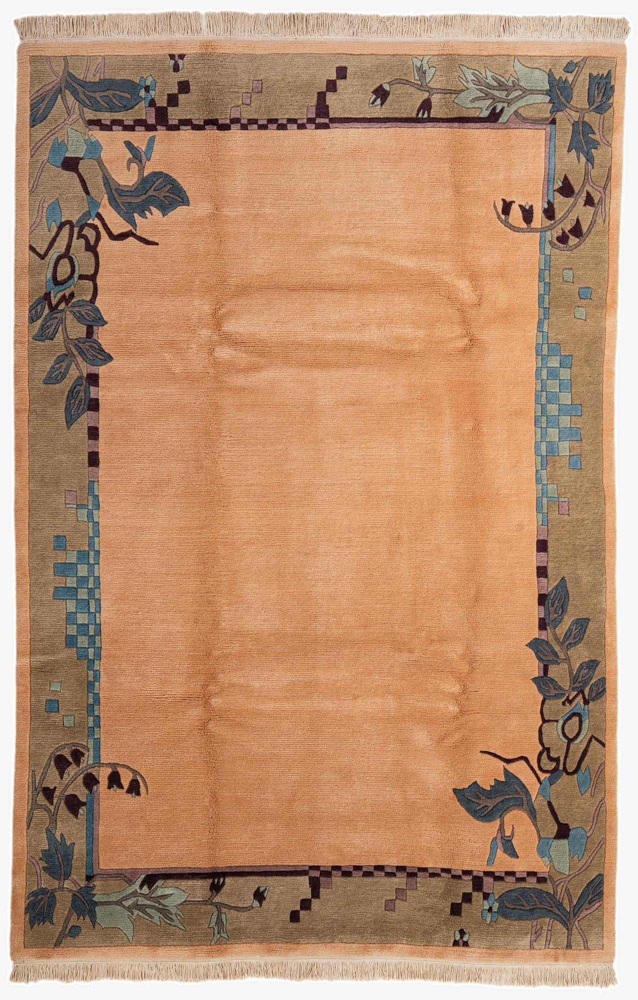 6' 6 x 9' 7  Hand Knotted Nepal Wool Rug