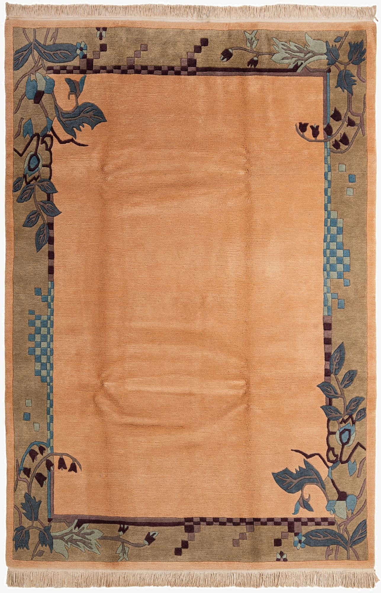 6' 6 x 9' 9  Hand Knotted Nepal Wool Rug