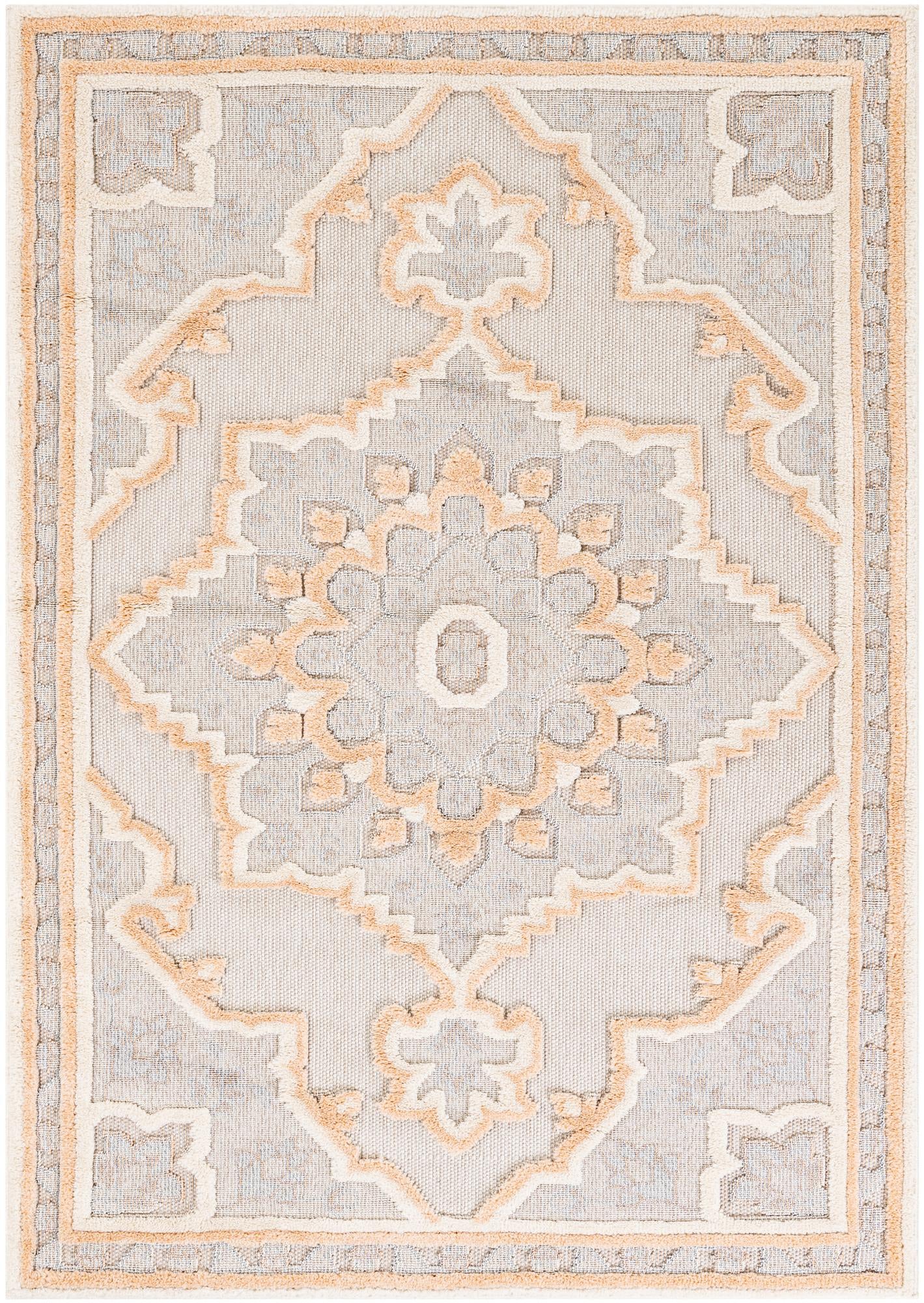 5' 2 x 7' 5 Easy-Clean Traditional Indoor / Outdoor Rug