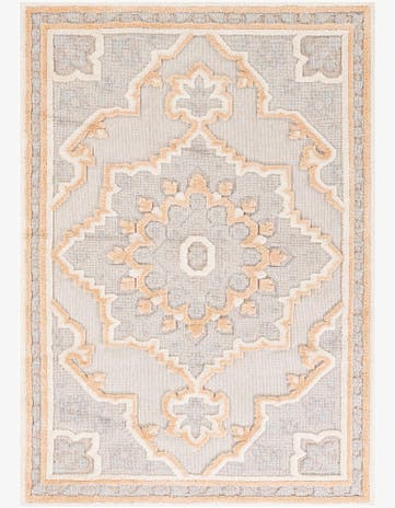 5' 2 x 7' 5 Easy-Clean Traditional Indoor / Outdoor Rug