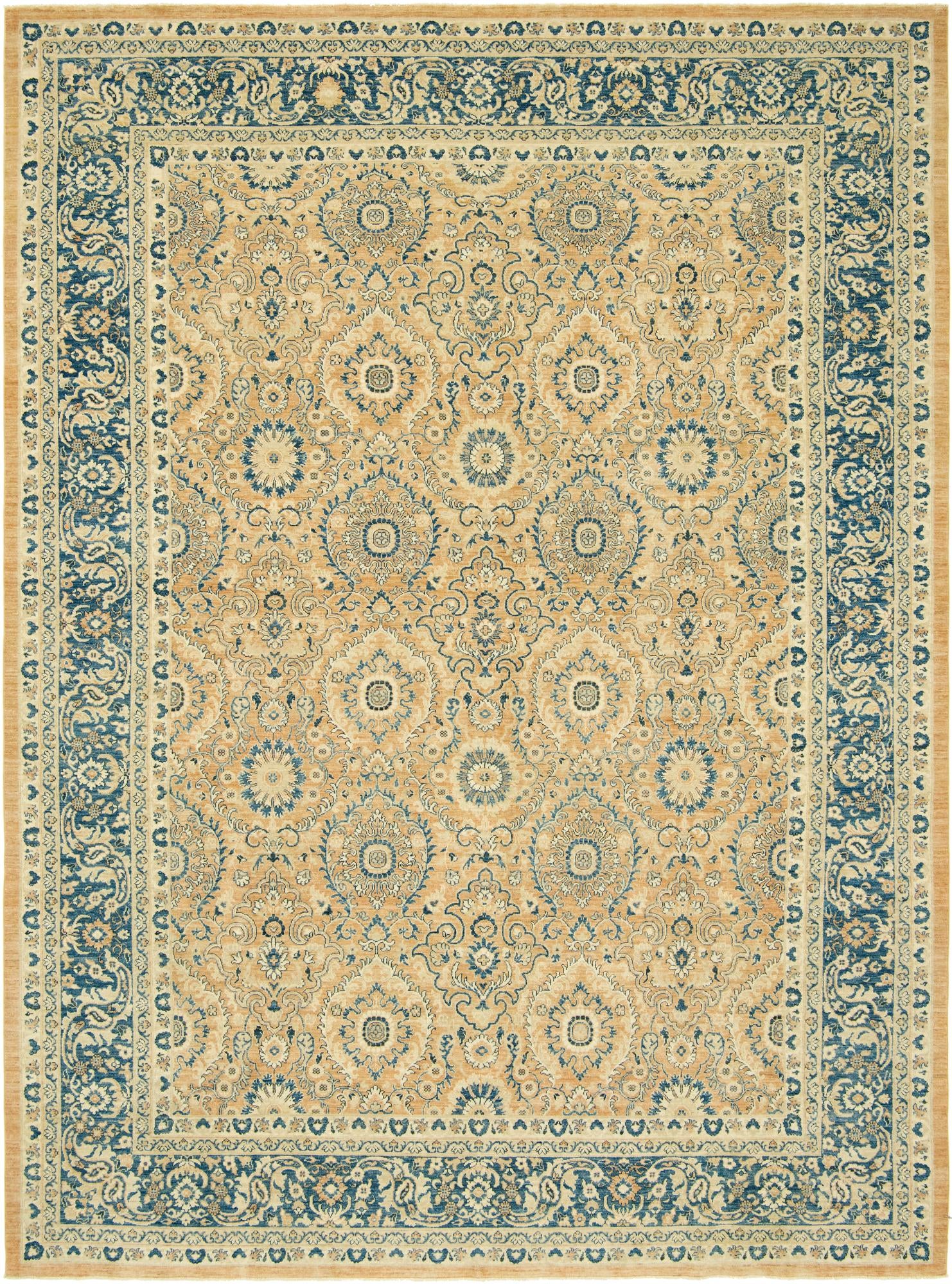 10' x 13' 6 Hand Knotted Peshawar Ziegler Rug