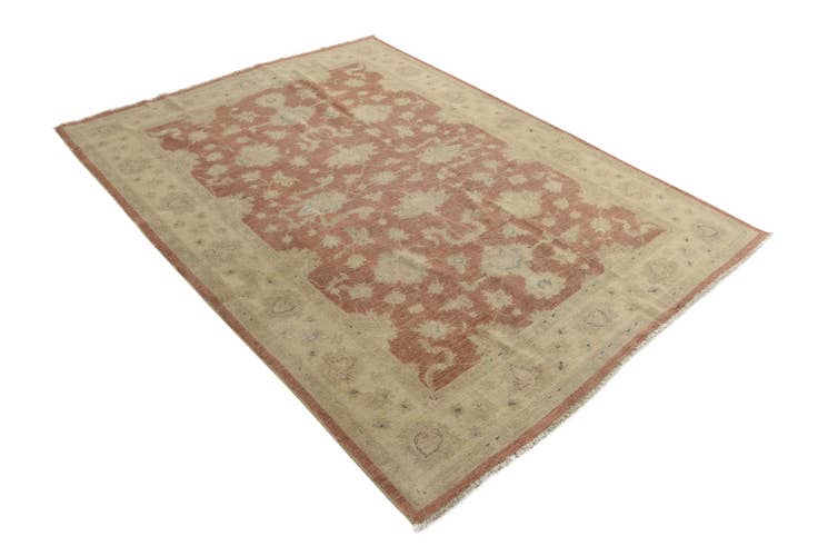 Detail image of 6' 2 x 8' 2 Hand Knotted Peshawar Ziegler Rug