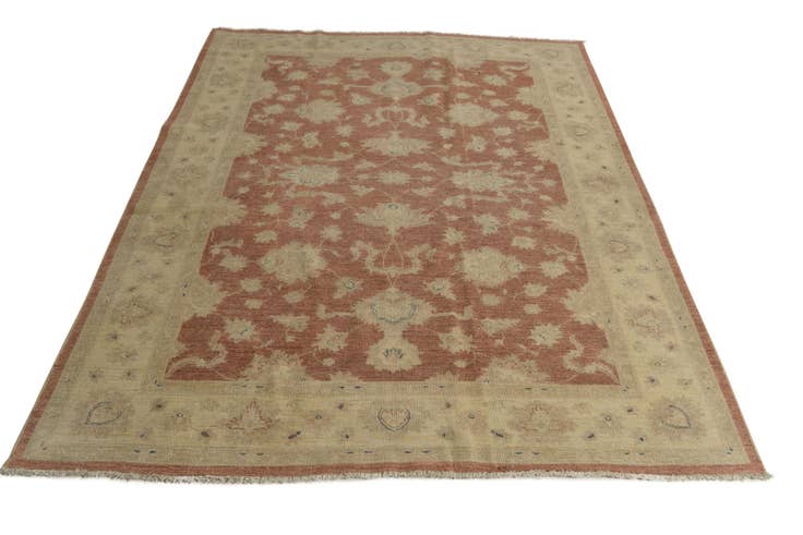 Detail image of 6' 2 x 8' 2 Hand Knotted Peshawar Ziegler Rug