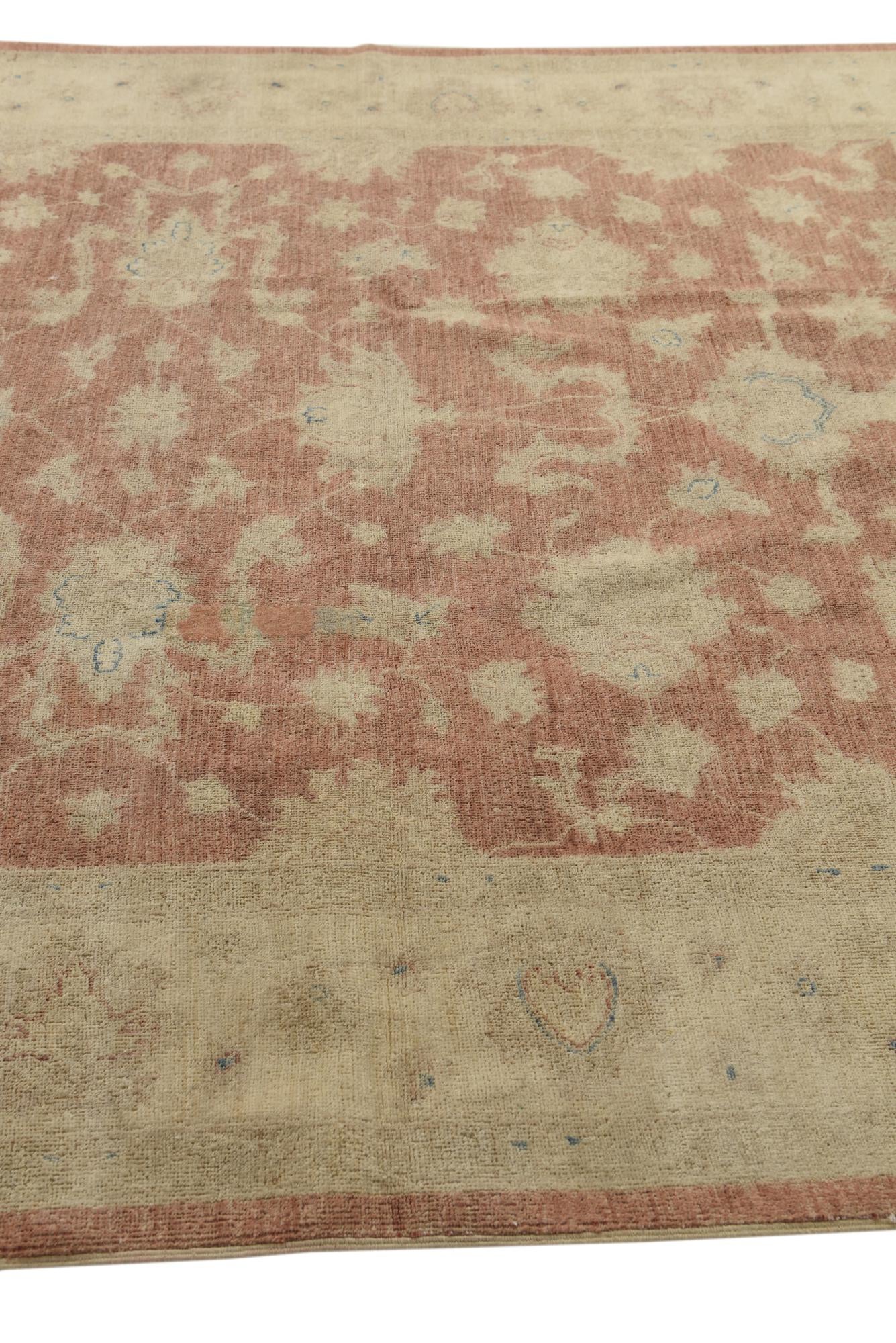 6' 2 x 8' 2 Hand Knotted Peshawar Ziegler Rug