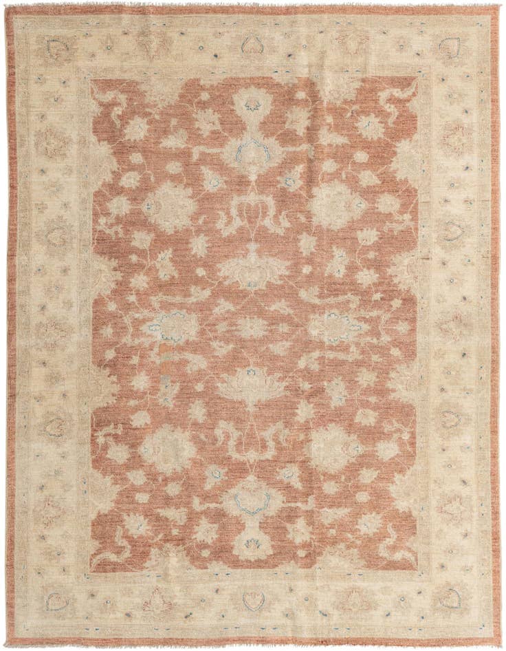 Detail image of 6' 2 x 8' 2 Hand Knotted Peshawar Ziegler Rug