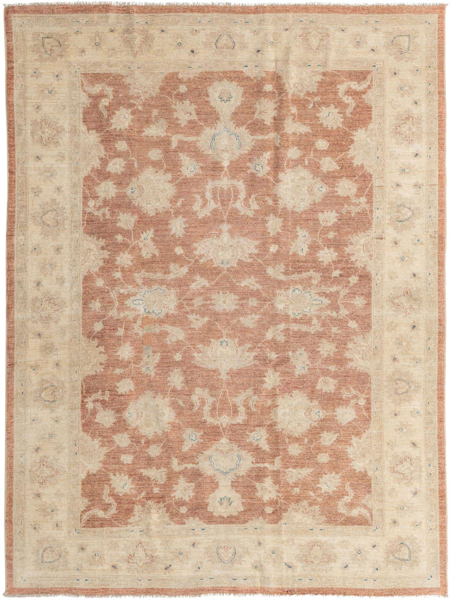 6' 2 x 8' 2 Hand Knotted Peshawar Ziegler Rug