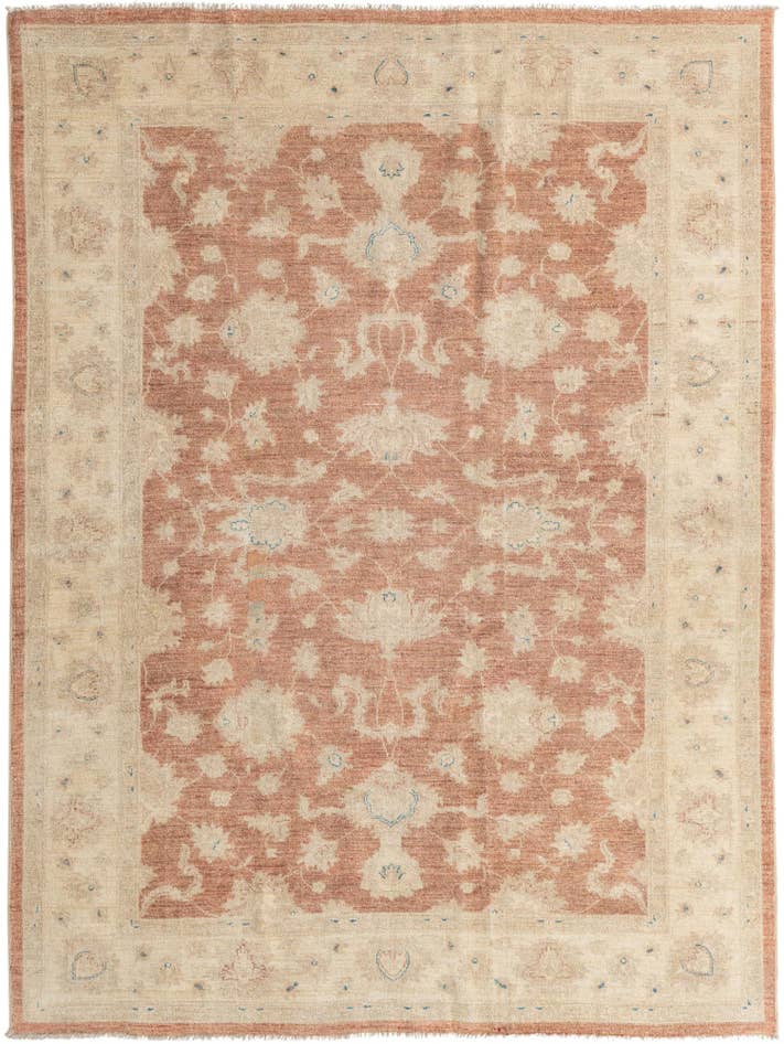 Detail image of 6' 2 x 8' 2 Hand Knotted Peshawar Ziegler Rug
