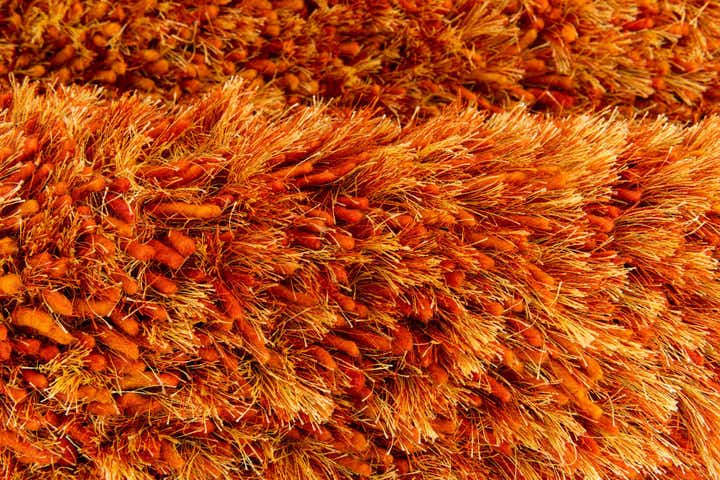 4' 10 x 6' 7 Hand Knotted Solid Shag Rug